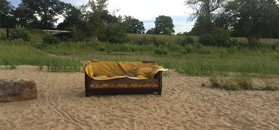 The funky beach couch