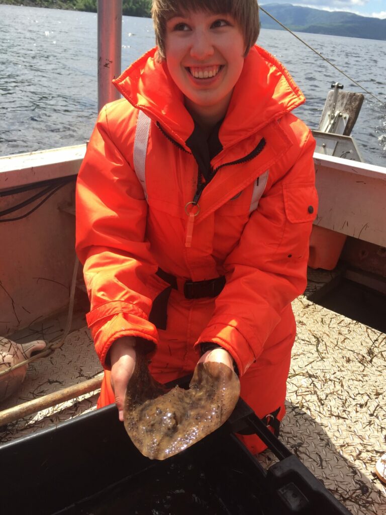 A picture of our British Columbia Water Quality Coordinator holding a stingray